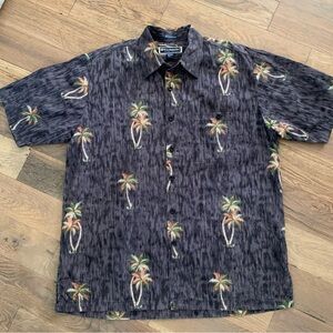 Weekender Casual Tropical Button Up Short Sleeve Shirt Size Large